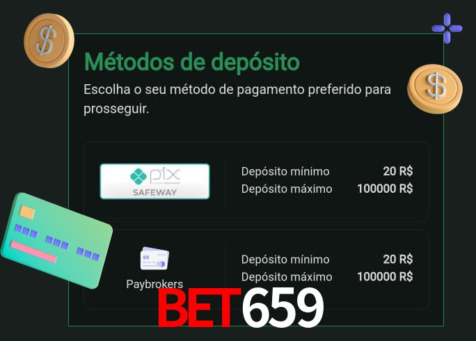 O cassino bet659 oferece uma grande variedade de métodos de pagamento