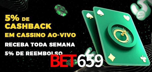 Promoções do cassino ao Vivo bet659